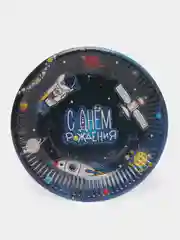 Белый одноразовая посуда С Днем рождения Космос Тарелки Стаканы Колпаки Салфетки Воздушные Шары