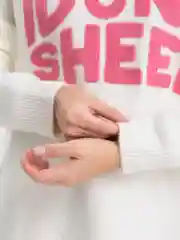 Свитшот женский  Dont Sheep, в белом цвете, оверсайз