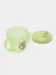 Поильник с ручками и декором, салатовый, 200 мл