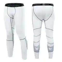 Белый тайтсы мужские, брюки спортивные