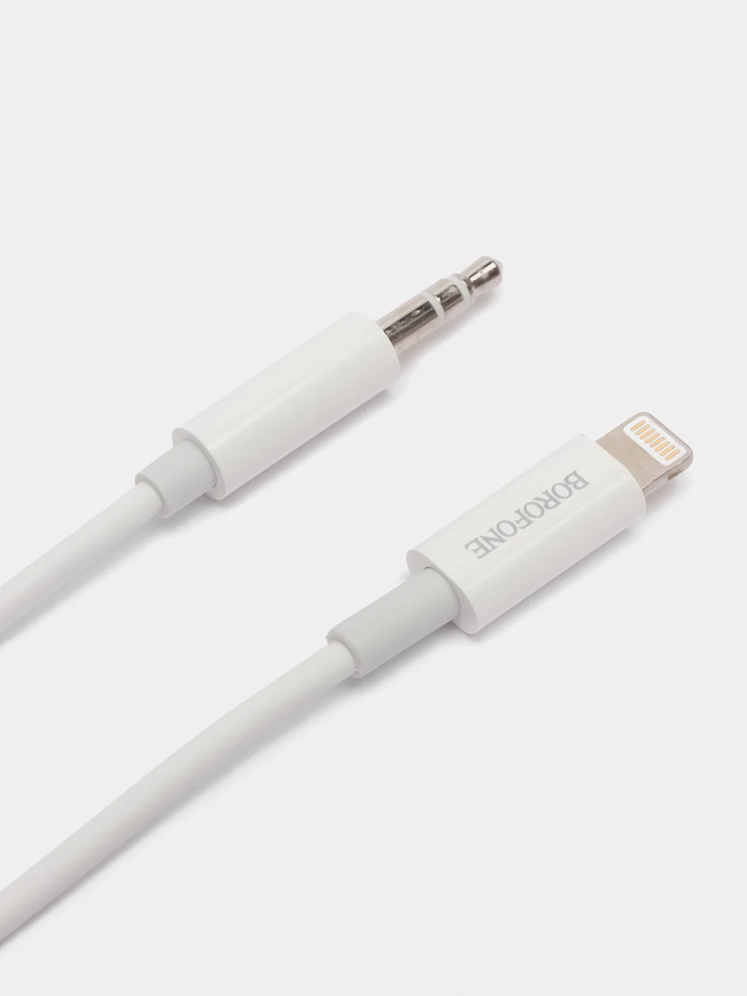 Белый аудио кабель BOROFONE BL9 AUX - 8pin для Lightning на 3.5 мм, 1 м