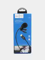 Микрофон петличный Hoco L14, проводной, для Lightning, 2 м