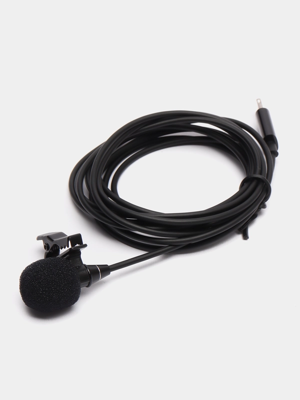 Микрофон петличный Hoco L14, проводной, для Lightning, 2 м