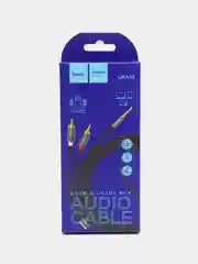 Аудио кабель hoco UPA 10, AUX 3.5 mm, 1.5м, 2RCA-тюльпаны