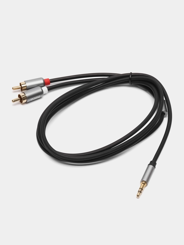 Аудио кабель hoco UPA 10, AUX 3.5 mm, 1.5м, 2RCA-тюльпаны