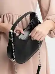 Черный сумка женская "Луна"