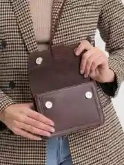 Коричневый сумка женская, сумка- клатч, клатч, сумка через плечо, из эко-кожи