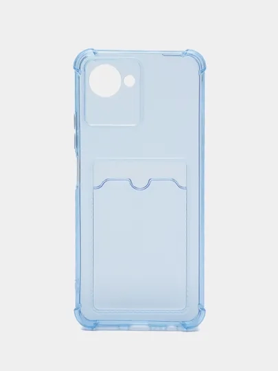 Чехол противоударный Realme C30 C30s Narzo 50i Prime Реалми прозрачный карманом для карты