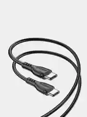 Черный кабель USB-C Borofone BX51 Triumph, Type-C-Lightning, белый, 3A, 60W, 1 м