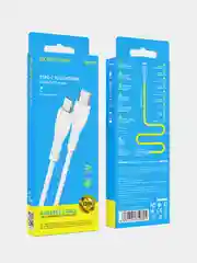 Белый кабель USB-C Borofone BX51 Triumph, Type-C-Lightning, белый, 3A, 60W, 1 м