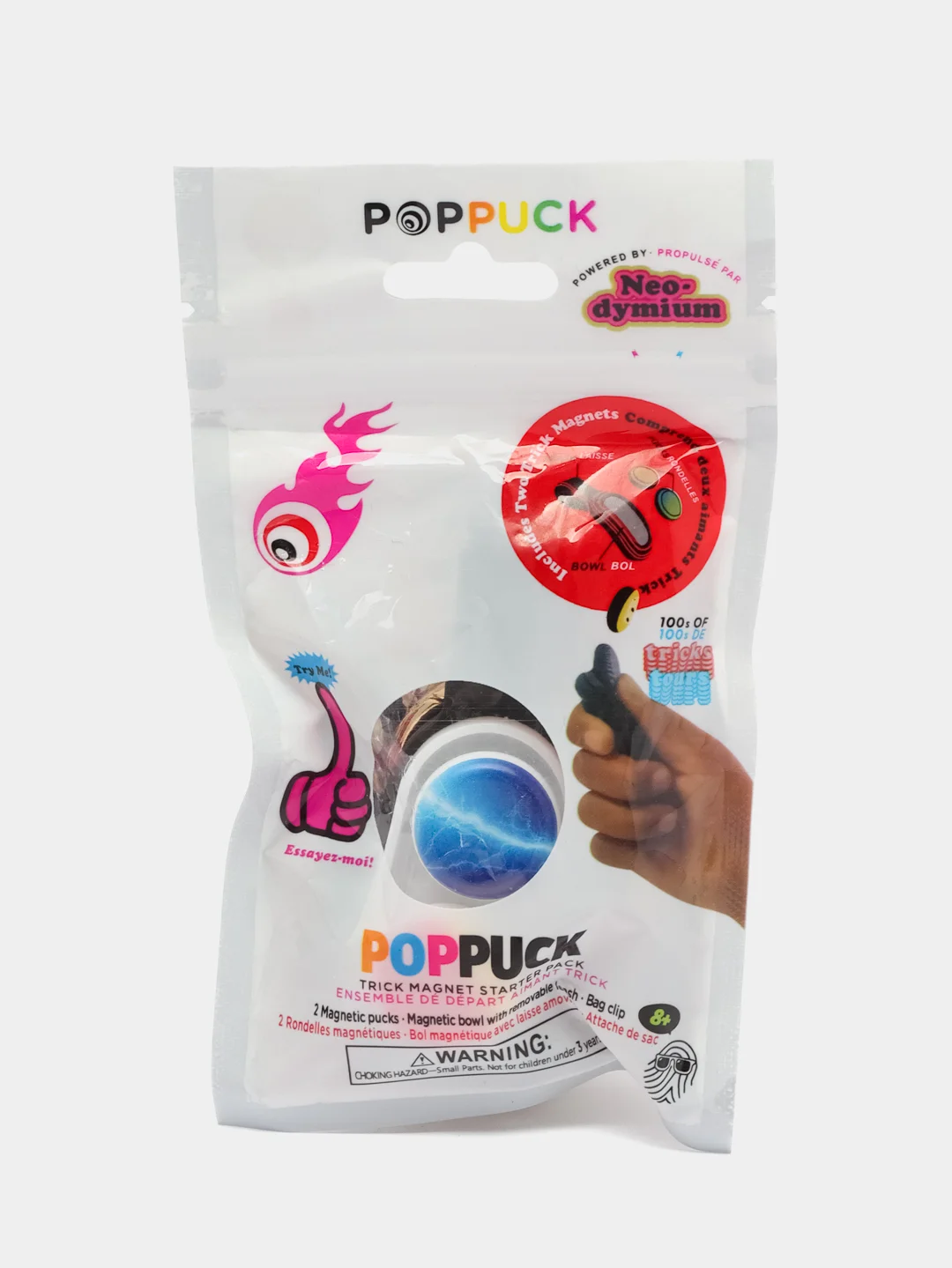 Черный игрушка-антистресс Pop Puck (Поп Пак), брелок