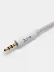 Серебряный аудиокабель aux на Type-c, Кабель-переходник Hoco UPA19, AUX 3.5mm - Type-C, 1 м