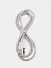 Серебряный аудиокабель aux на Type-c, Кабель-переходник Hoco UPA19, AUX 3.5mm - Type-C, 1 м