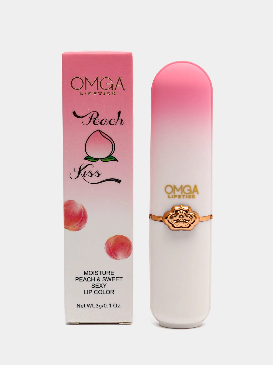Аметистовый увлажняющий бальзам для губ "OMG Peach Kiss"подарок на новый год