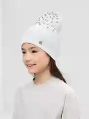 Белый шапка для девочки