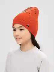 Алый шапка для девочки