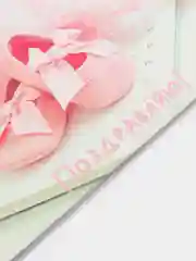 Голубой конверт-открытка для денег "С Днем Рождения! С Днем Свадьбы!"