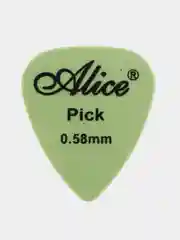 Зеленый медиатор для гитары Alice APQ, ABS пластик, матовые, 0,58 - 1,5 мм, 3 штуки