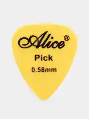 Желтый медиатор для гитары Alice APQ, ABS пластик, матовые, 0,58 - 1,5 мм, 3 штуки