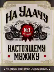 Коричневый подарочный мужской гель для душа в виде бутылки