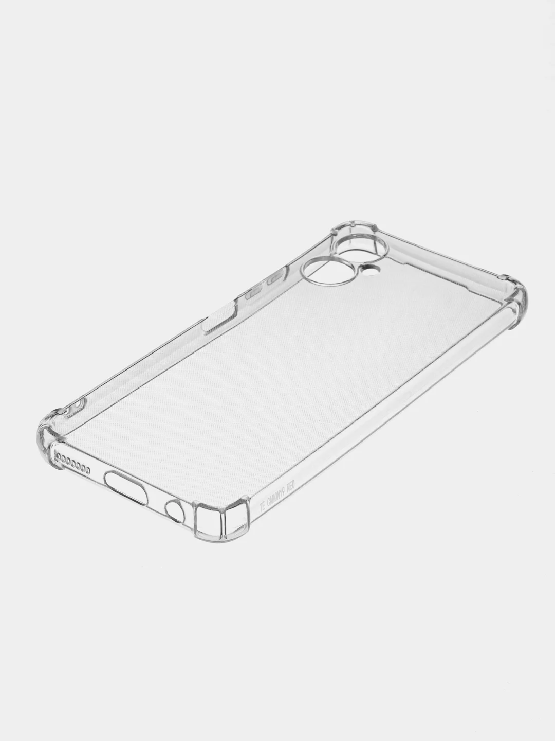Чехол Tecno Camon 19 Neo (Техно Камон 19 Нео), прозрачный и черный с защитой камеры