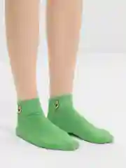 Зеленый носки короткие, унисекс