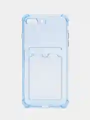 Синий чехол для iPhone 7,8 PLUS с карманом для карт