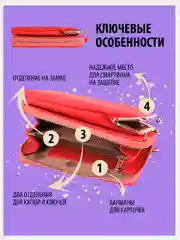 Конфетный сумка маленькая женская с ремешком , кошелек женский, клатч
