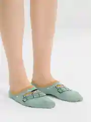 Зелёный хаки носки-следки женские