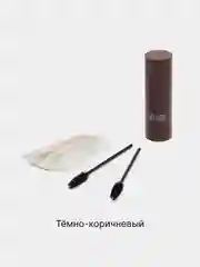 Тёмно-коричневый карандаш-штамп для бровей, с трафаретами