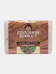 Соль для бани и сауны Соляная баня "Еловые шишки", с алтайскими травами, брикет 1,35 кг