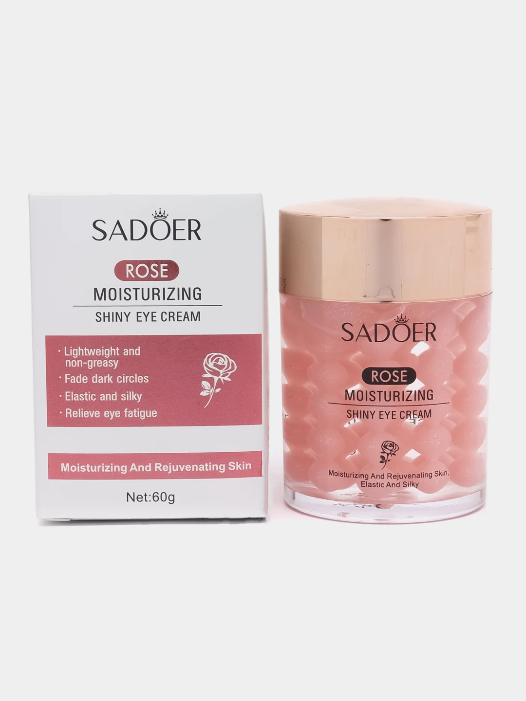 Розовый крем-сыворотка для век Sadoer Eye Cream, 60 г