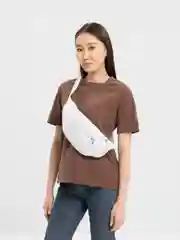 Белый вельветовая поясная сумка, унисекс, бананка