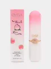 Конфетный увлажняющий бальзам для губ Omga Peach Kiss, с ароматом персика