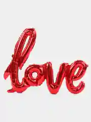 Красный фольгированный шар "Love"