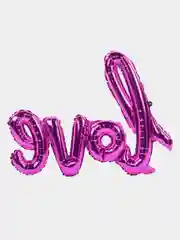 Фуксия фольгированный шар "Love"