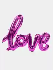Фуксия фольгированный шар "Love"