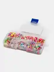 Набор Beads Set для творчества и рукоделия, 200 бусин, 10 видов, пастель, нить, Brauberg
