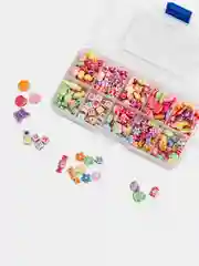 Набор Beads Set для творчества и рукоделия, 200 бусин, 10 видов, пастель, нить, Brauberg