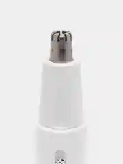 Белый триммер для носа и ушей аккумуляторный, с зарядкой micro USB, с насадками