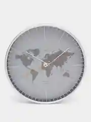 Серебряный часы настенные кварцевые диаметр 30,5 см