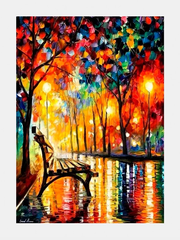 Алмазная мозаика "Вечерний парк" 30*40 см без подрамника