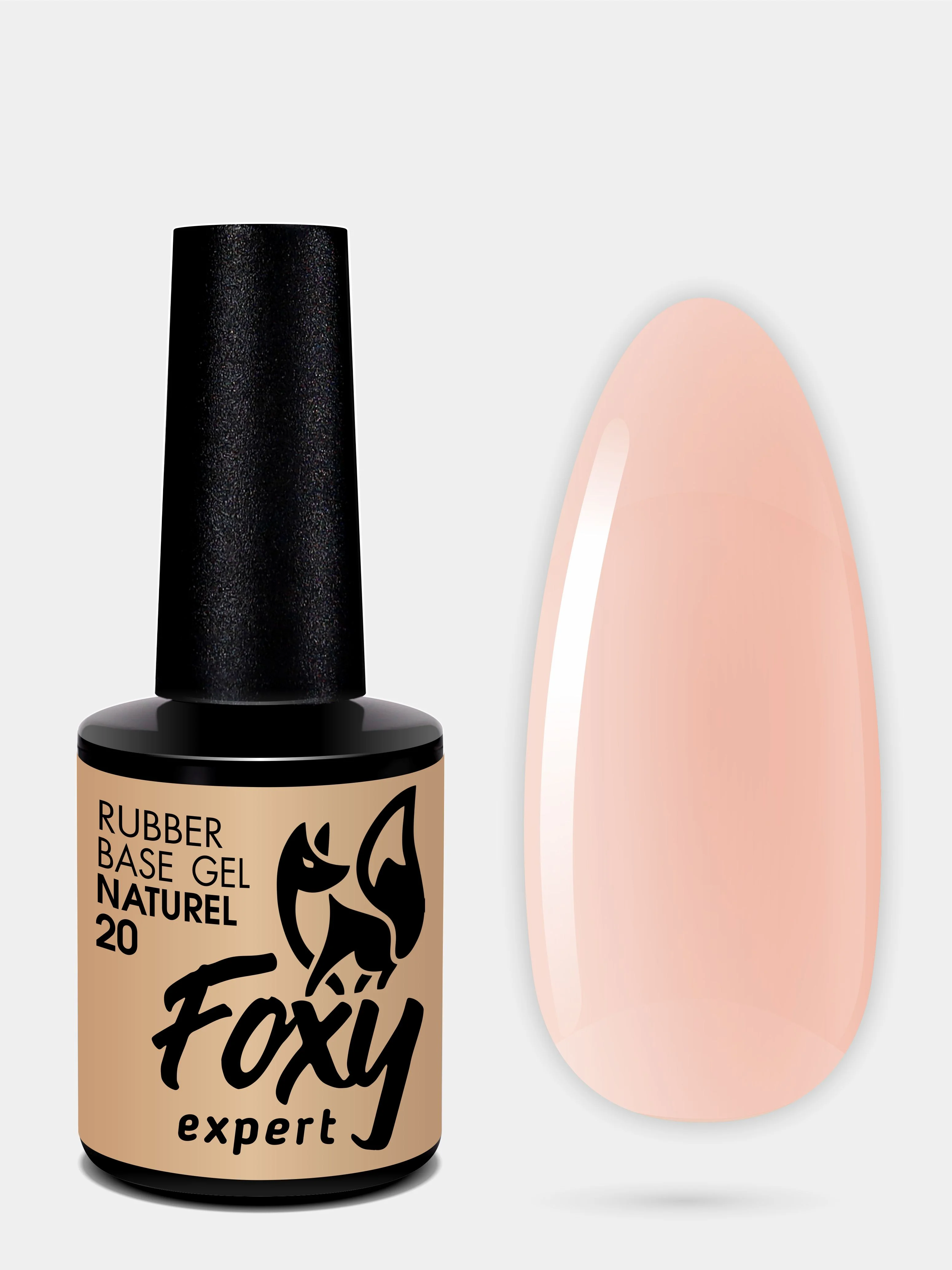 Кремовый камуфлирующая база для маникюра FOXY EXPERT NATUREL, 10 мл