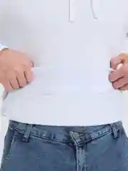 Белый толстовка худи BEJAMPER, мужское, базовое