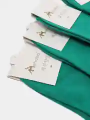 Бирюзовый носки короткие, с принтом, 5 пар