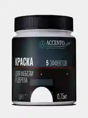 Краска для мебели, дерева творчества акриловая, моющаяся без запаха, арктический белый, 750 г