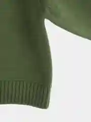 Зеленый свитер детский, однотонный, оверсайз