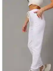 Белый женские спортивные штаны на резинке, со шнурком