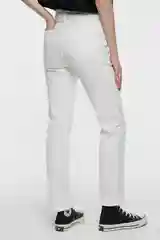 Белый джинсы slim женские befree с разрезом на бедре и высокой посадкой