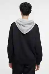 Черный толстовка-oversize женская befree с капюшоном и принтом-надписью